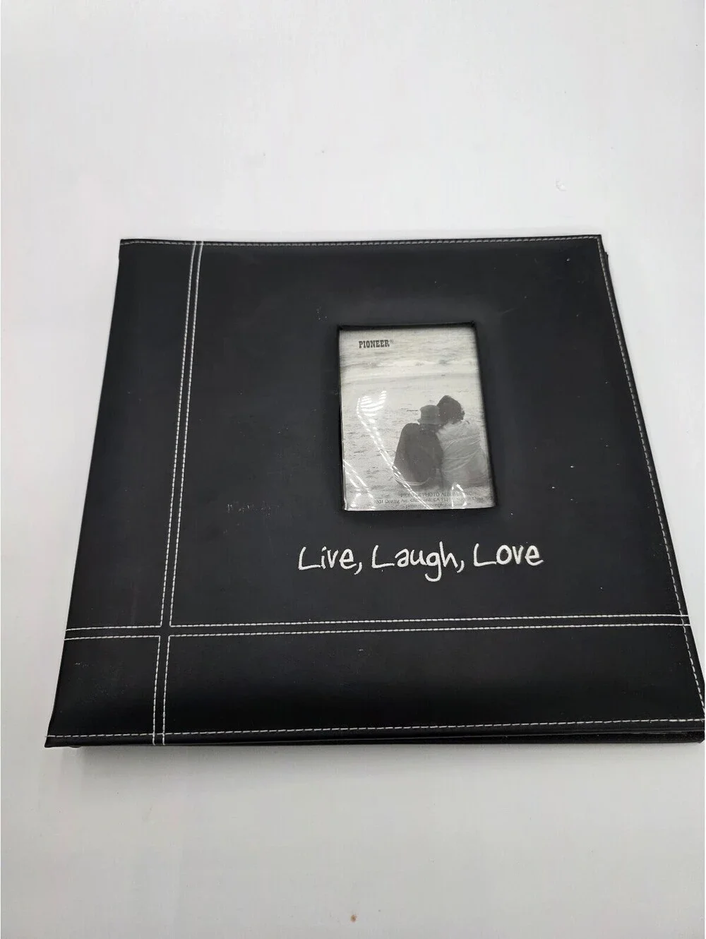 Pioneer Live, Laugh, Love 12x12 Black Scrapbook Album with 20 Top Loading Pages